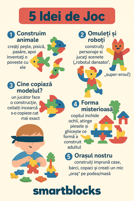 Set de constructie Smart Blocks - 160 de Piese, Multicolor [3]