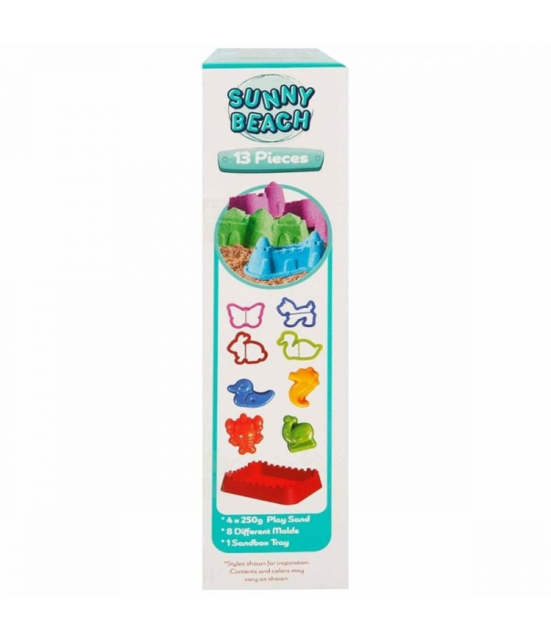 Set nisip kinetic, Crafy Fun Sand, Sunny Beach, 13 piese, 1 kg nisip [4]