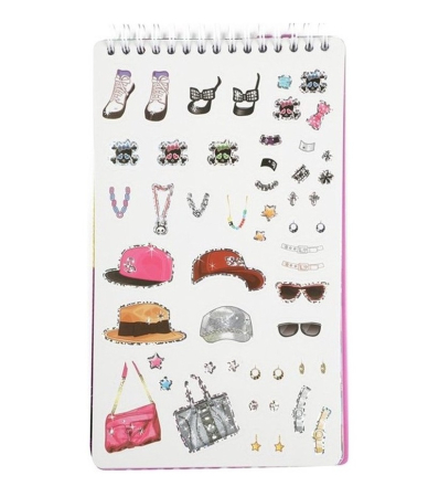 Caiet de schite cu autocolante- Top Designer, Moda 14x25cm. [1]