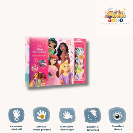 4-6 ani - Carte Magnetica, Disney Princess, Activitati interactive cu magneti