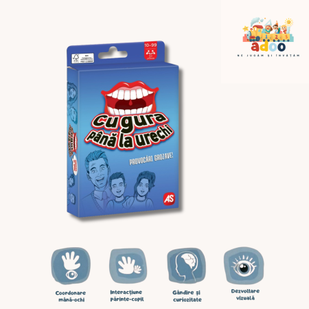 6+ ani - Joc de carti AS Games - Cu gura pana la urechi, limba romana