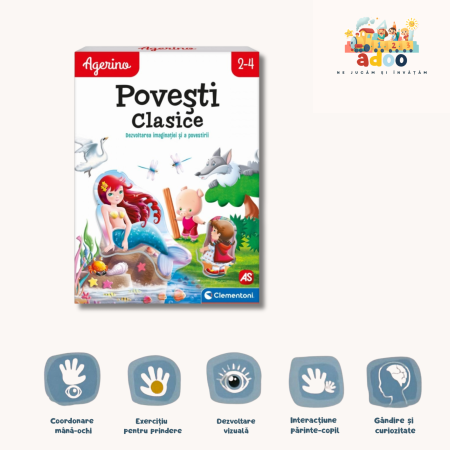 1-2 ani - Joc educativ Clementoni, Agerino - Povesti clasice