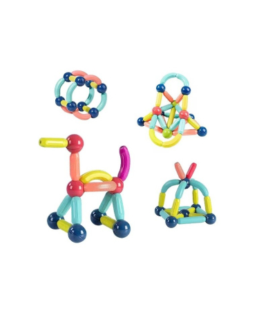 Jucarie antistres inele magnetice, 3 piese, Multicolor [4]