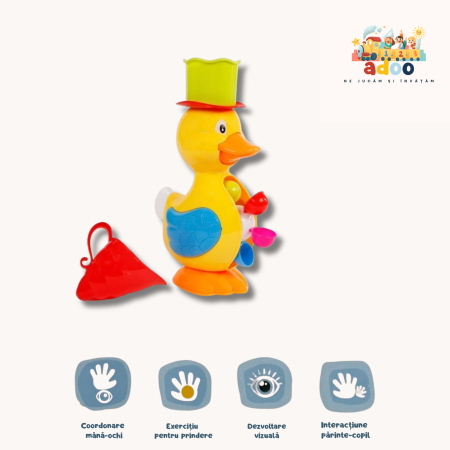 6–12 luni - Jucarie de baie Ratusca, 28 cm