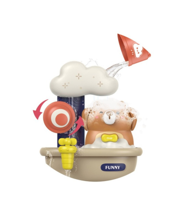 Jucarie de baie Ursulet in cada cu spuma, 29 cm, Jucarie interactiva, Multicolor [4]