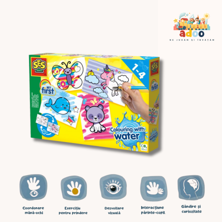 1-2 ani - My first - Coloreaza cu apa animale fantasy