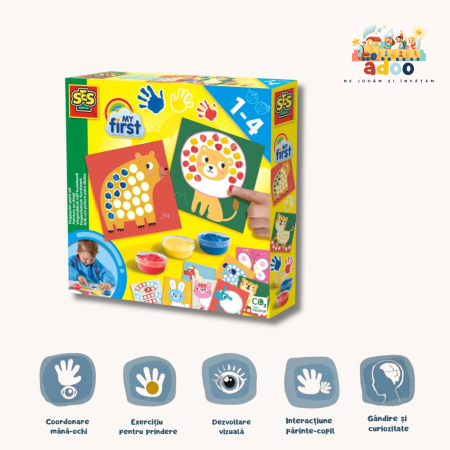 1-2 ani - My first - Set acuarele pentru degete si tablouri