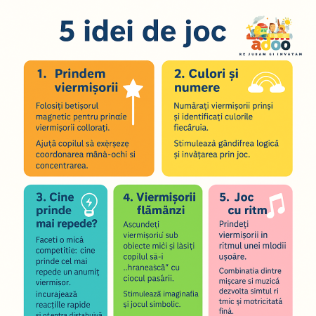 Prinde Viermișorii! Joc Magnetic Amuzant și Educațional pentru Bebeluși [2]
