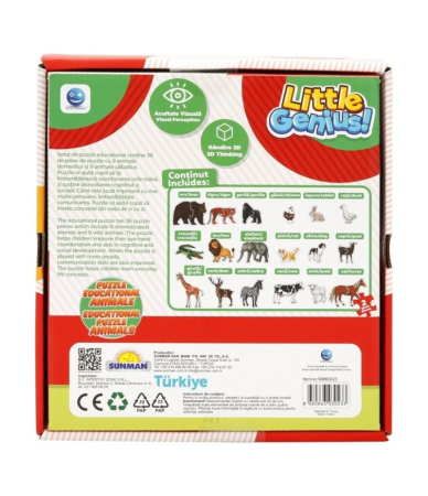 Puzzle educational cu animale, Smile Games, 36 piese [3]
