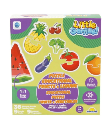 Puzzle educational cu fructe si legume, Smile Games, 36 piese [1]