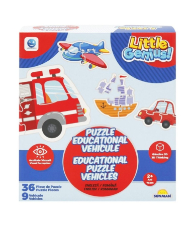 Puzzle educational cu vehicule, Smile Games, 36 piese [3]