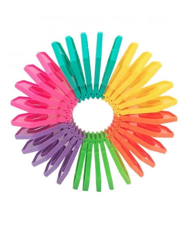 Puzzle pentru copii Fidget Loop, cu functie de stivuire si bucle de decomprimare, multicolor, 20cm [3]