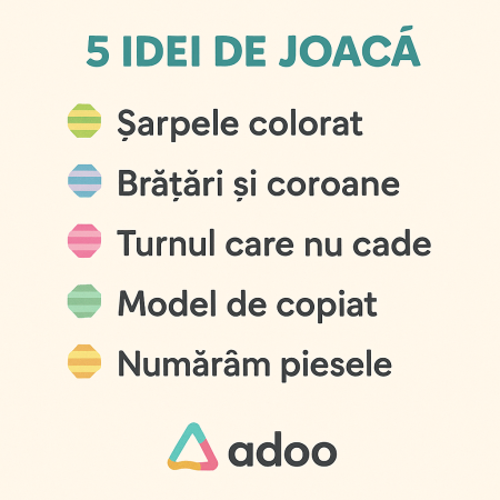 Puzzle pentru copii Fidget Loop, cu functie de stivuire si bucle de decomprimare, multicolor, 20cm [2]