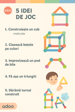 Set 100 Piese Magnetice de Constructie, Magnetic Sticks, Bastonase si Bile, 3 Ani, ABS, Magnet, 24 x 18.5 x 14 cm, Multicolor [2]