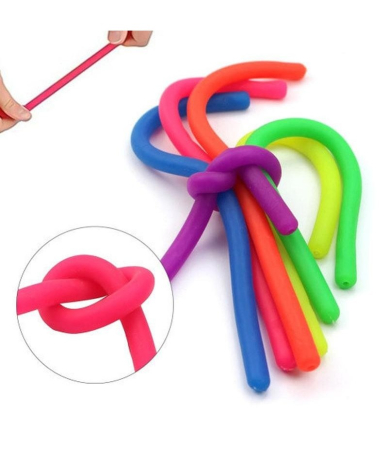 Set 2 Jucării Senzoriale – Benzi Elastice Stretchy Rope, 28 cm [3]