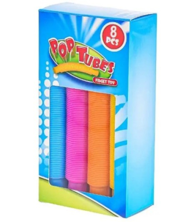 Set 8 Tuburi Senzoriale Extensibile – Jucărie Antistres Pop Tubes Colorate [3]