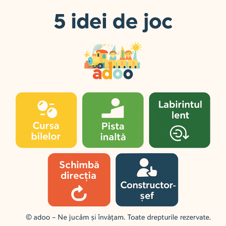 Set de constructie Marble Run cu bile din sticla, 93 piese, multicolor, 28 x 21 x 8 cm [2]