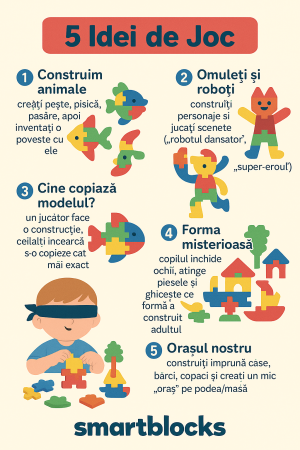 Set de constructie Smart Blocks - 160 de Piese, Multicolor [2]