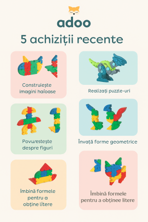 Set de constructie Smart Blocks - 160 de Piese, Multicolor [1]