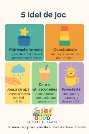 Set educativ de Stivuire si Sortare, Turnul cu animalute si cutie de depozitare, 15 piese [2]