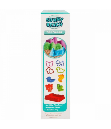 Set nisip kinetic, Crafy Fun Sand, Sunny Beach, 13 piese, 1 kg nisip [3]
