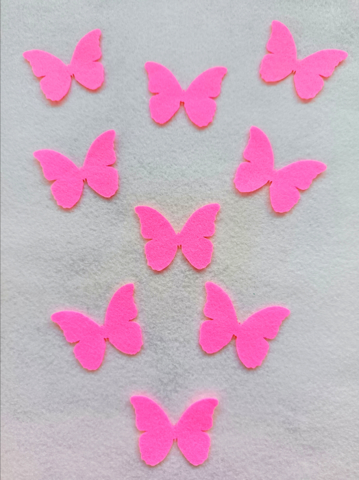 Fluturi din fetru moale 4*5 cm 6 buc/set [3]