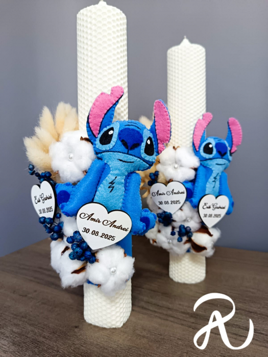 Lumanare botez baiat - Stitch [2]