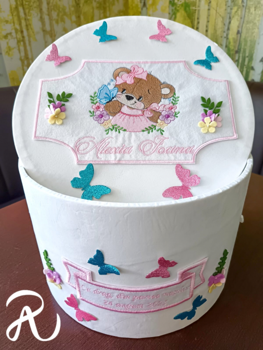 Trusou botez - ursulet cu fluturi [2]