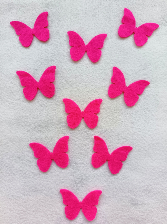 ACCESORII DIY - Fluturi din fetru moale 4*5 cm 6 buc/set