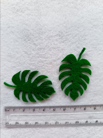 Accesorii din fetru - Frunze din fetru moale