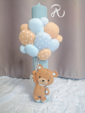 Lumanari botez - Lumanare botez - urs