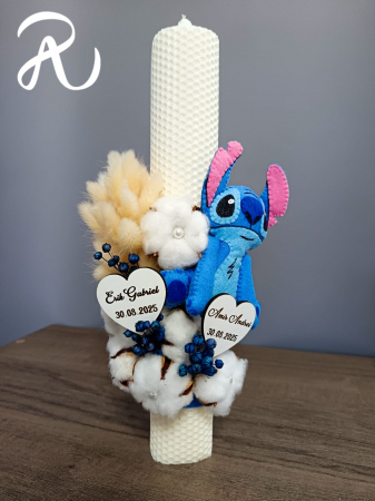 Lumanari botez - Lumanare botez baiat - Stitch