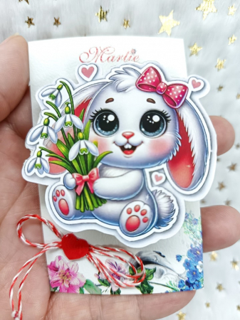 CADOURI EVENIMENTE - Martisor 1 martie - iepuras cu ghiocei