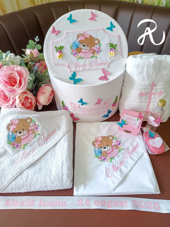 Trusou botez - Trusou botez - ursulet cu fluturi