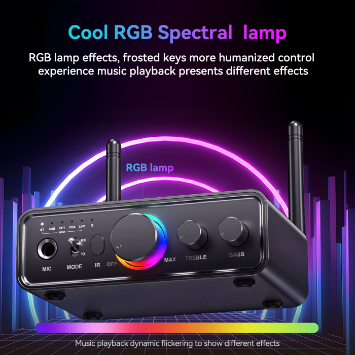 Adaptor Bluetooth 5.3 AdyMel® audio profesional – TX/RX, USB, Optical, Coaxial, RCA, AUX 3.5 mm, negru. [3]