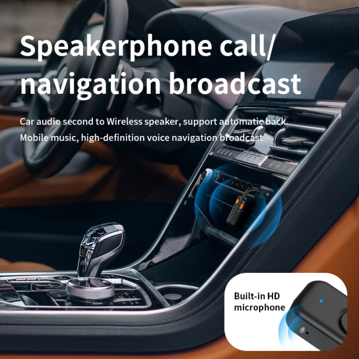 Adaptor Bluetooth 5.4 AdyMel® – jack 3.5 mm, receptor si transmitator audio, negru. [3]