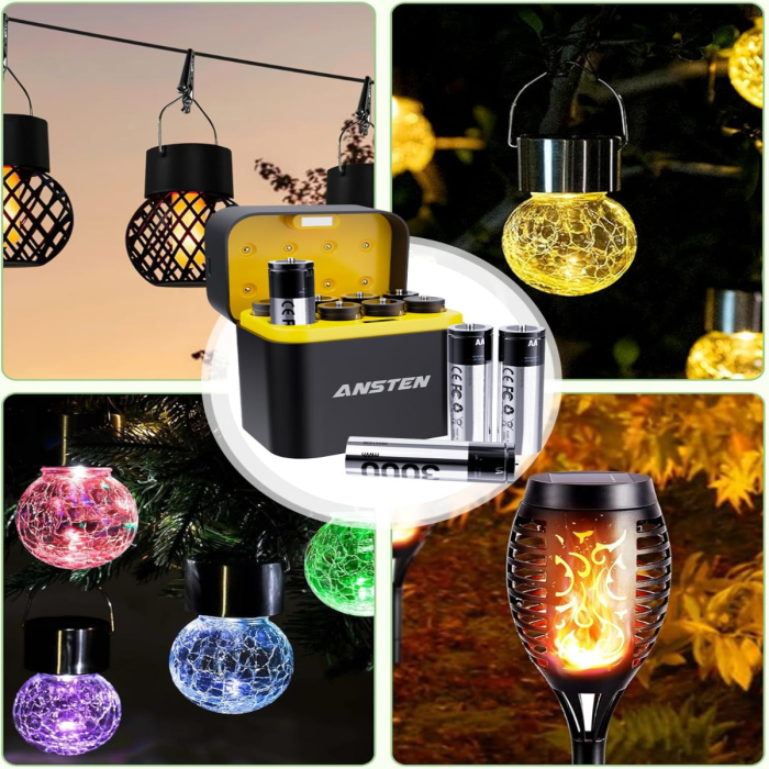 Incarcator baterii Ansten® – set 8 acumulatori AA Li-ion 1.5V, incarcare rapida. [8]