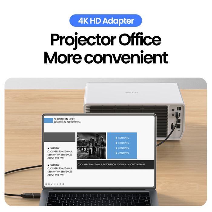 Adaptor Type-C la HDMI AdyMel® 4K 60Hz UHD – Set 2 buc. [4]