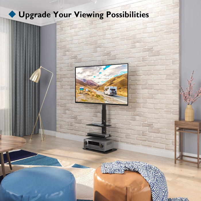 Suport TV Bontec® 30–70 inch – stand cu sticla securizata, VESA 600x400, reglabil. [7]