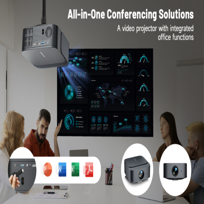 Videoproiector Android ZOOMCAT® – Netflix licentiat, Hifi Speaker, 4K Home Cinema. [8]