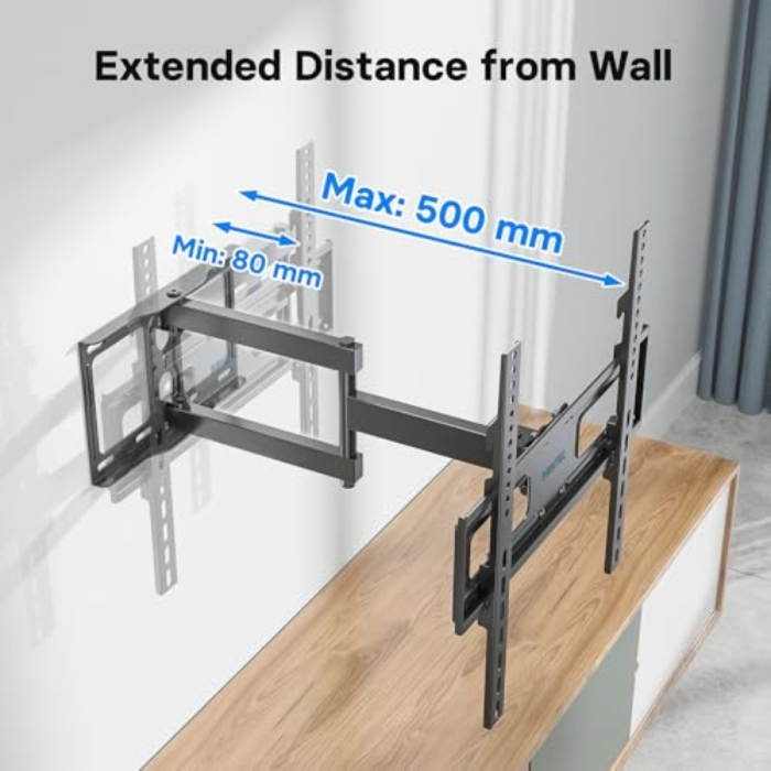 Suport TV Bontec® 26–60 inch – perete, VESA 400x400, inclinare si rotire, montare colt, negru. [5]