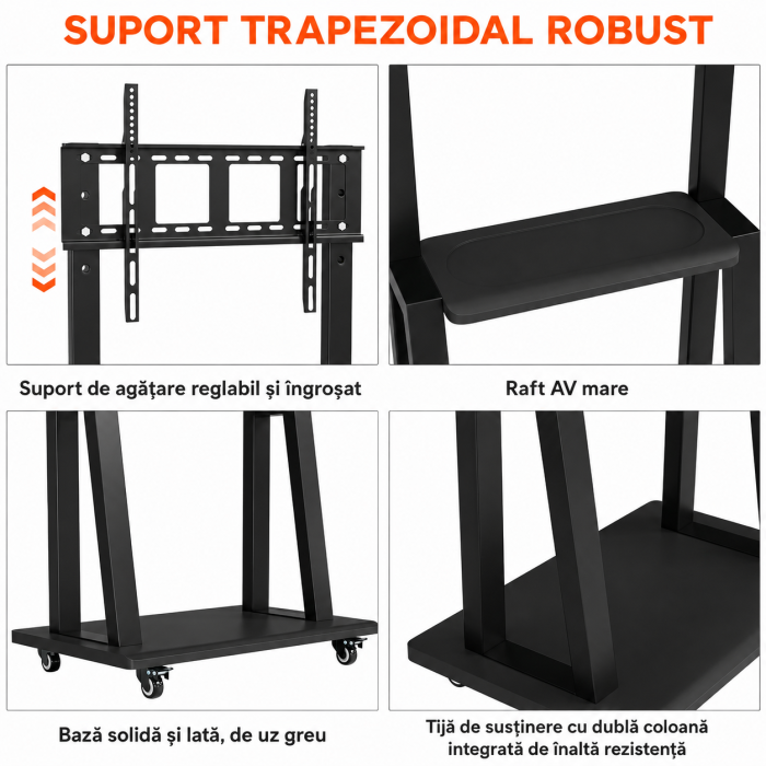 AM318 - Suport TV pentru Televizor 32-75 Inch si 2 comode [7]