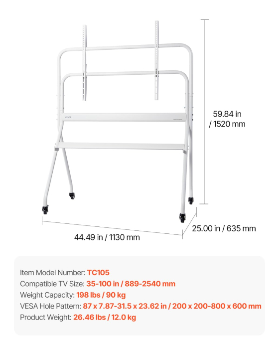 AM319 - Suport TV pentru Televizor 35-100 Inch [3]
