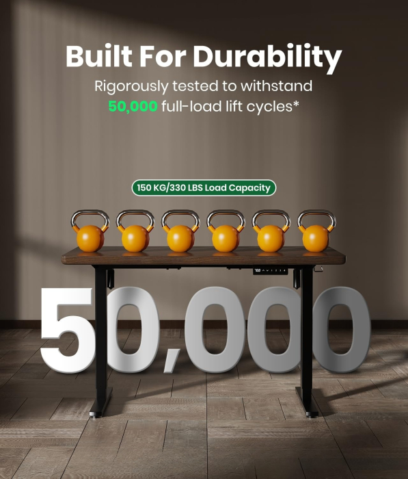 Cadru Birou Reglabil Electric Dual Motor, 150Kg, 2 Memorii, Inaltime 71-118cm, Latime Ajustabila 100-145cm [5]