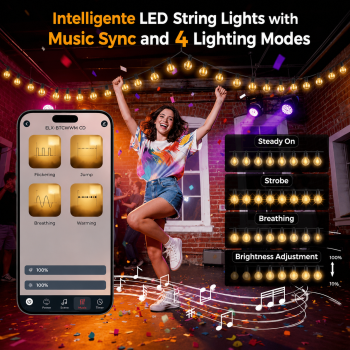 Ghirlanda luminoasa Smart LED pentru exterior, lungime 17.5 m [3]
