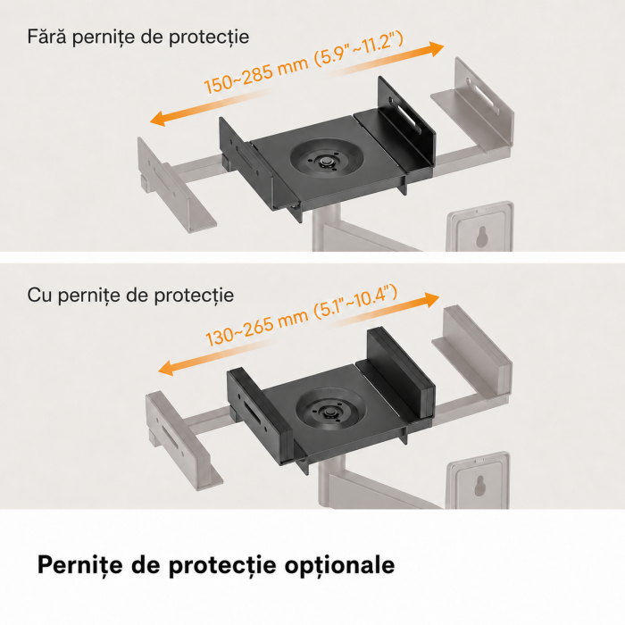 Set 2 Suporturi Boxe Perete, 25 kg/Suport, Rotatie 360°, Reglabile + Cutter 130 mm [4]