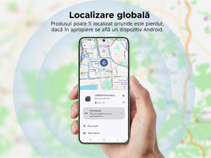 Set 4 Trackere Bluetooth Android, Google Find Hub, USB-C, Autonomie pana la 12 Luni [8]