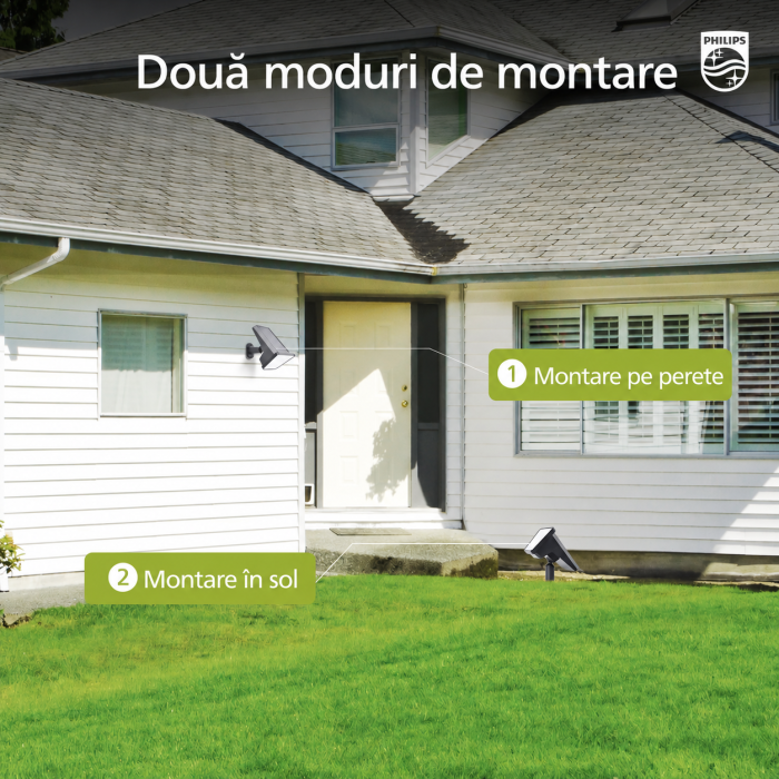 Set 4 Lampi Solare LED Exterior, 28 LED, 1200 mAh, Montaj 2 in 1 + Cutter 130 mm [6]
