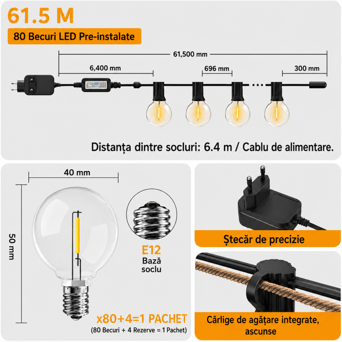 Ghirlanda Smart LED exterior 61.5 m [2]