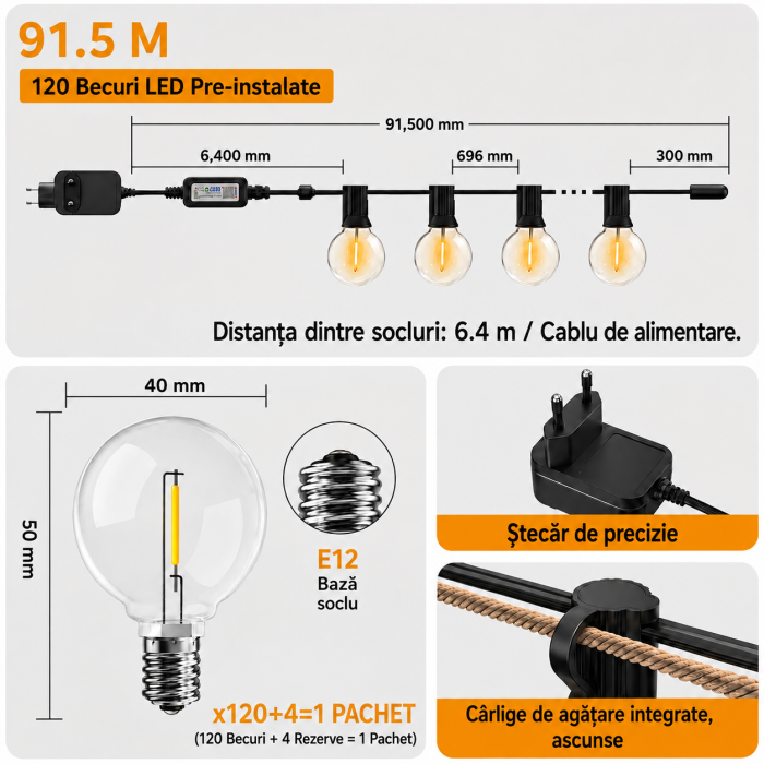 Ghirlanda Smart LED exterior 91.5 m [2]